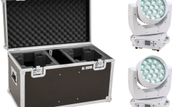 Set Moving-Head Wash + case Eurolite Set 2x LED TMH-X4 Moving-Head Wash Zoom wh + Case