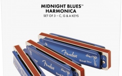 Set Muzicuțe Fender Midnight Blues Harmonica Pack of 3 with Case