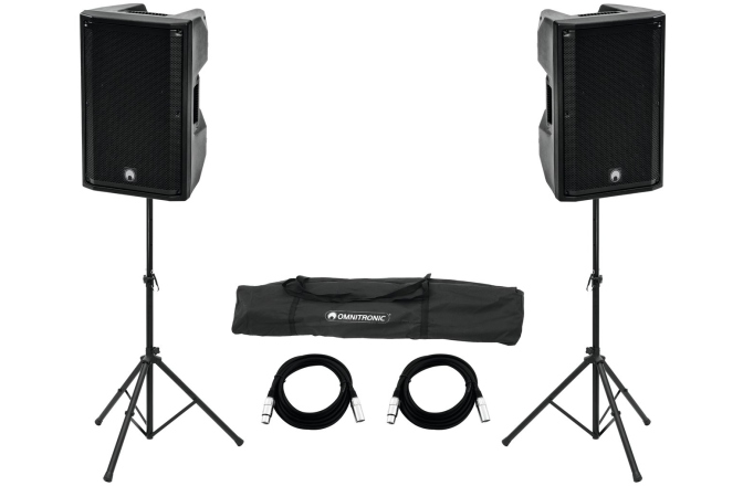 Set OMNITRONIC 2x XKB-215A + Stand pentru difuzoare MOVE MK2 Omnitronic XKB-215A Move Set