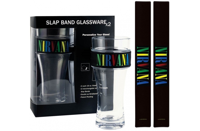 Set pahare de bere No brand Nirvana 2-pack Slap Band Pint Size Glassware