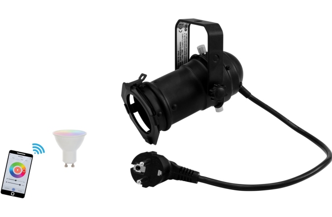 Set PAR-16 Spot bk
 Eurolite Set PAR-16 Spot bk + LED GU10 RGB/WW/CW WiFi