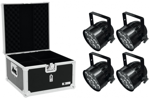 Set 4x LED PAR-56 HCL Short sw + EPS Case