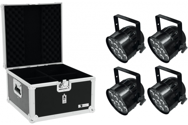 Set 4x LED PAR-56 QCL Short sw + EPS Case