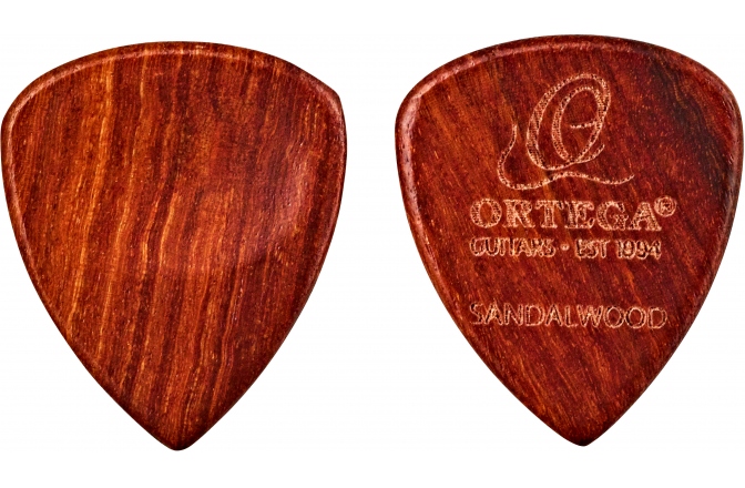 Set pene chitară Ortega sandel wood picks - curved / 2pc pack