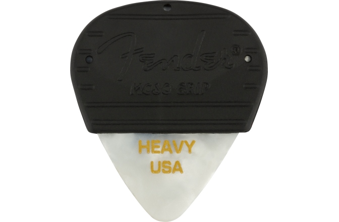 Set pene cu manșon Fender Mojo Grip Picks Celluloid Heavy 3-Pack White Moto