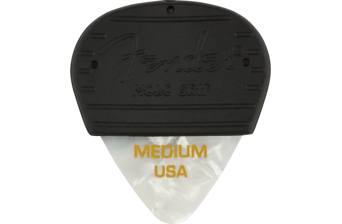 Set pene cu manșon Fender Mojo Grip Picks Celluloid Medium 3-Pack White Moto