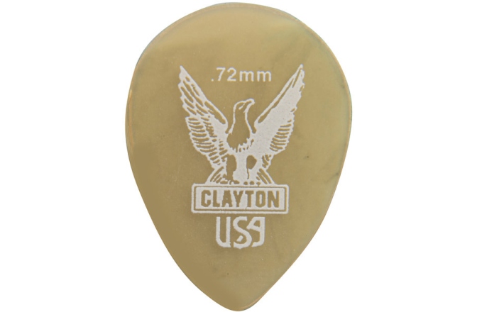 Set pene de chitara Clayton Pene de chitara Ultem Gold 0,72mm 12 bucati
