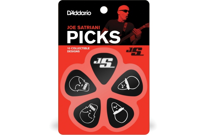 Set pene de chitară Daddario Joe Satriani Black 10 Pack Light