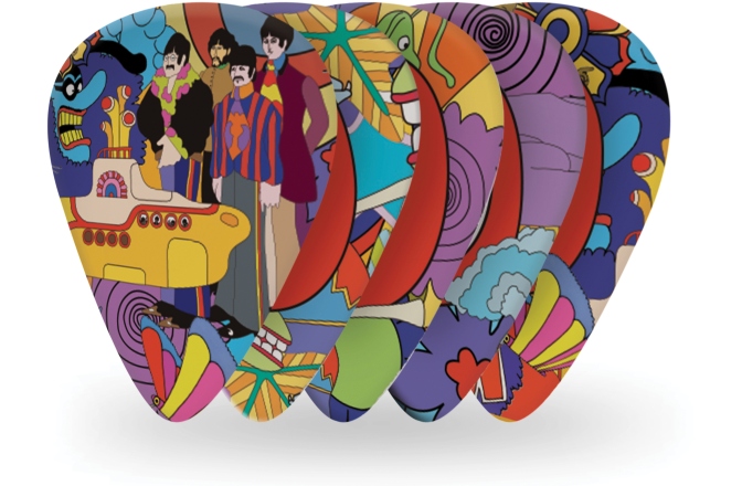 Set pene de chitară Daddario Yellow Submarine 50th Anniversary Light