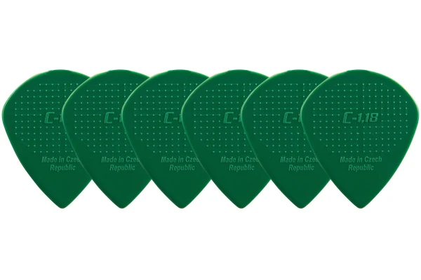 Janicek Picks Janicek  Nylonpicks 1,18 verde inchis set 6 — 2