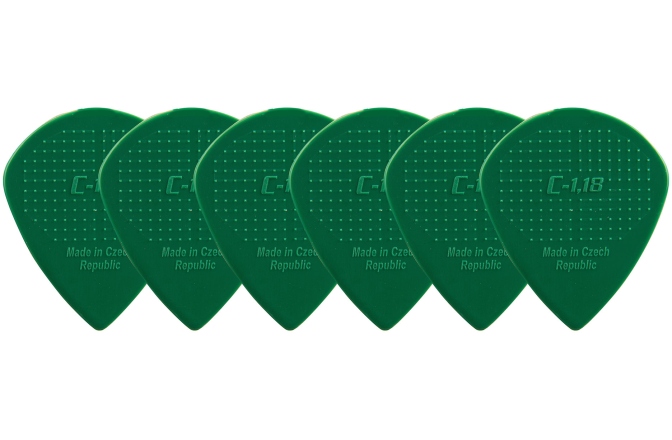Set pene de chitara Janicek Picks Janicek  Nylonpicks 1,18 verde inchis set 6