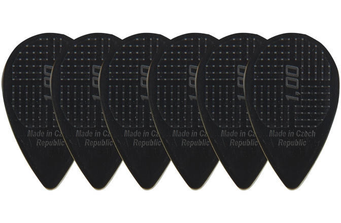 Set pene de chitara Janicek Picks  Nylonpicks 1,00 negru set 6