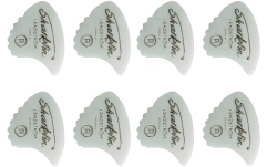 Set pene de chitara Shark Fin  Goldprint Medium, white set 12