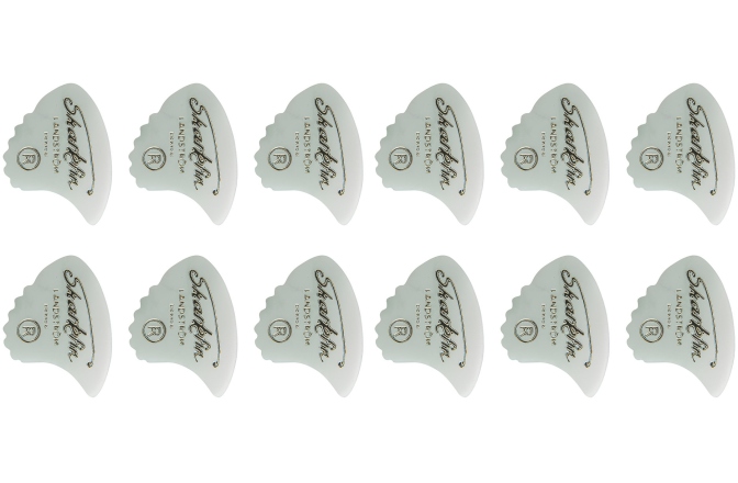 Set pene de chitara Shark Fin  Goldprint Medium, white set 12