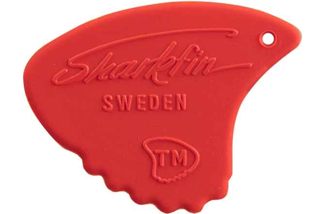 Set pene de chitara Shark Fin  Relief 0,55mm soft rosu set 12