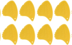 Set pene de chitara Shark Fin Relief 0,65mm medium galben set 12