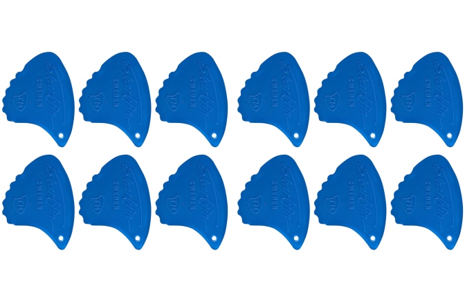 Set pene de chitara Shark Fin  Relief 1,05 mm hard albastru set 12