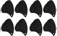 Set pene de chitara Shark Fin  Relief 1,15 mm extra-hard negru set 12