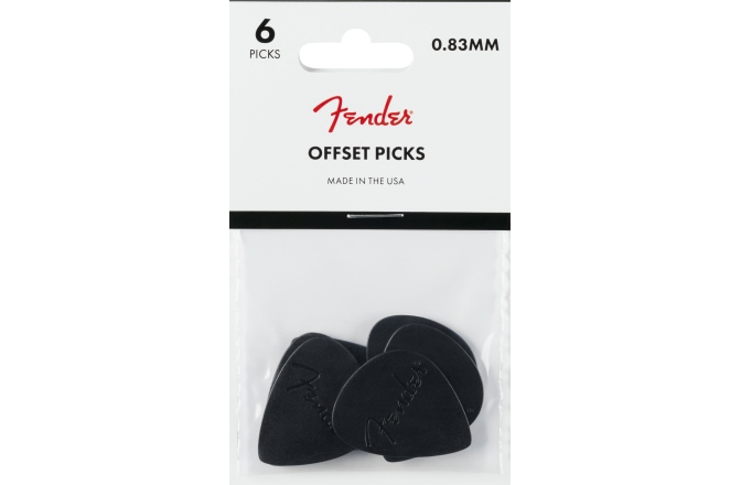 Set Pene  Fender Offset Picks Black (6)