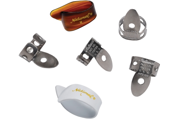 National Stainless Steel Finger Pick Bundle - 6 pack National Stainless Steel Finger Pick Bundle - 6 pack