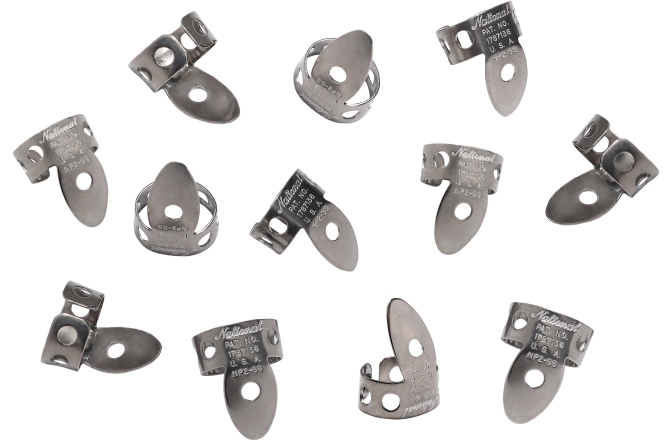 Set Pene pentru Deget Daddario National Stainless Steel Finger Picks - 12 pack