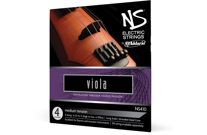 Set pentru violă electronică Daddario NS Electric Viola String Set Long Scale MT