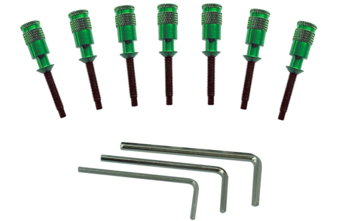 Set piese de schimb pentru sisteme tremolo Floyd Rose  FRHPGNP - Hollow Point Intonation System - 7-String - Green