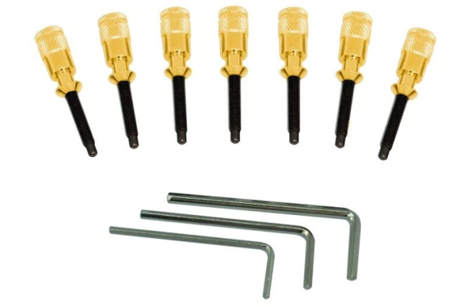 Set piese de schimb pentru sisteme tremolo Floyd Rose  FRHPGP - Hollow Point Intonation System - 7-String - Gold