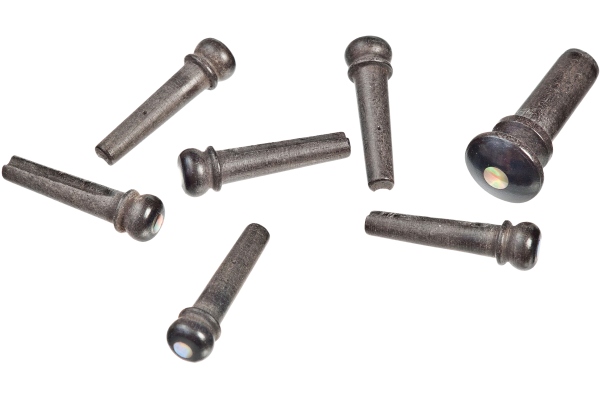 Ebony Bridge Pins with End Pin Set Abalone Inlay Ebony Bridge Pins with End Pin Set Abalone Inlay