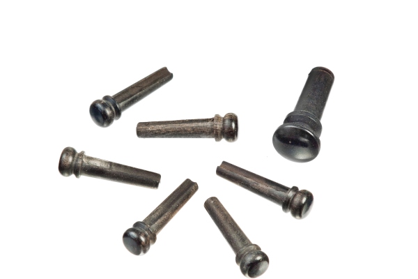 Ebony Bridge Pins with End Pin Set Ebony Ebony Bridge Pins with End Pin Set Ebony
