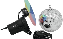 Set Pinspot cu Glob Disco Eurolite Mirror Ball Set 20cm with Pinspot