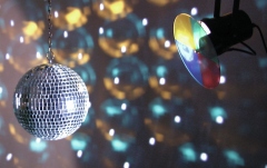 Set Pinspot cu Glob Disco Eurolite Mirror Ball Set 20cm with Pinspot
