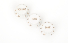 Set Potențiometre Fender Stratocaster Knobs White (Volume Tone) 
