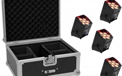 Set proiectoare LED Eurolite Set 4x AKKU UP-7 QCL Spot QuickDMX + Case