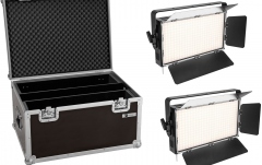 Set proiector Eurolite Set 2x LED PLL-360 6000K Panel + Case