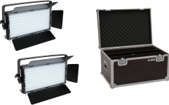 Set proiector Eurolite Set 2x LED PLL-480 CW/WW Panel + Case