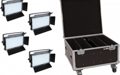 Set proiector Eurolite Set 4x LED PLL-480 CW/WW Panel + Case