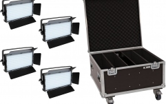 Set proiector Eurolite Set 4x LED PLL-480 QCL Panel + Case