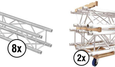 Alutruss Set QUADLOCK ALUTRUSS Set QUADLOCK QL-ET34-2000 + Truss transport board