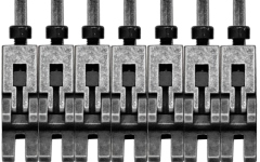 Set saddles Floydrose Floyd Rose  FRP17BSSAS - 1000 Series Pro 7-String Saddle Set - Antique Silver