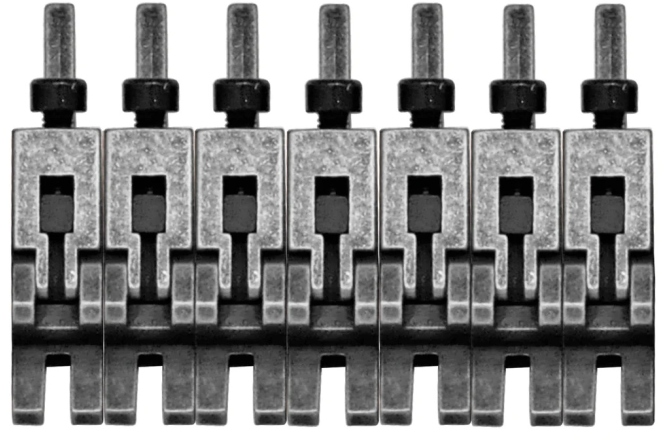Set saddles Floydrose Floyd Rose  FRP17BSSAS - 1000 Series Pro 7-String Saddle Set - Antique Silver