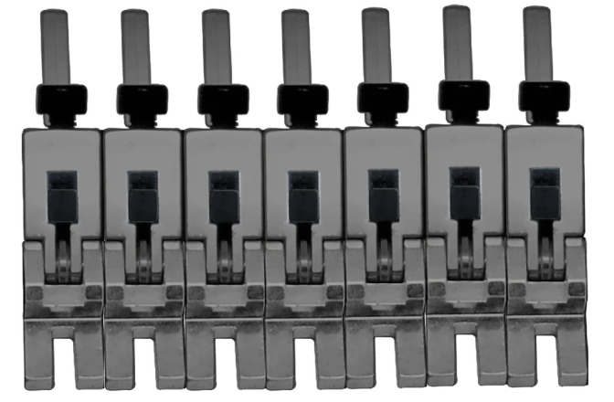 Set saddles Floydrose Floyd Rose  FRP17BSSBN - 1000 Series Pro 7-String Saddle Set - Black Nickel