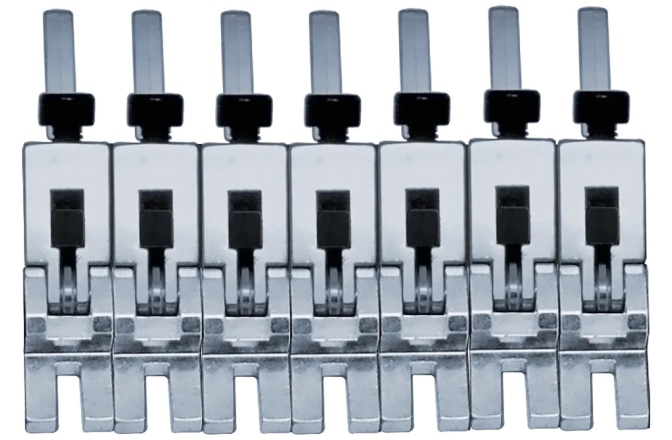 Set saddles Floydrose Floyd Rose  FRP17BSSC - 1000 Series Pro 7-String Saddle Set - Chrome