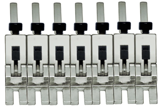 Set saddles Floydrose Floyd Rose  FRP17BSSN - 1000 Series Pro 7-String Saddle Set - Nickel