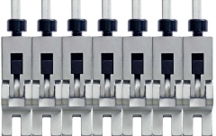 Set saddles Floydrose Floyd Rose  FRP17BSSSC - 1000 Series Pro 7-String Saddle Set - Satin Chrome