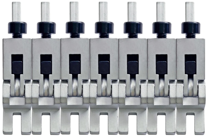 Set saddles Floydrose Floyd Rose  FRP17BSSSC - 1000 Series Pro 7-String Saddle Set - Satin Chrome