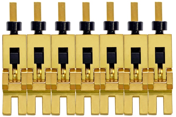 FRP17BSSSG - 1000 Series Pro 7-String Saddle Set - Satin Gold FRP17BSSSG - 1000 Series Pro 7-String Saddle Set - Satin Gold