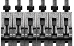 Set saddles Floydrose Floyd Rose  FRP1BSSAS - 1000 Series Pro 6-String Saddle Set - Antique Silver