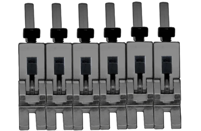 Set saddles Floydrose Floyd Rose  FRP1BSSBN - 1000 Series Pro 6-String Saddle Set - Black Nickel