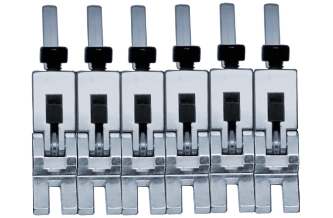 Set saddles Floydrose Floyd Rose  FRP1BSSC - 1000 Series Pro 6-String Saddle Set - Chrome